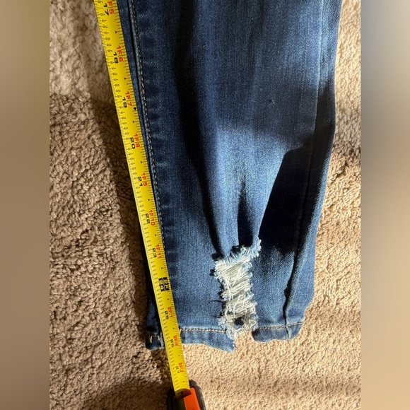 Blue Savvy Maternity Jeans with Faded Wash- Size L - Picture 8 of 8